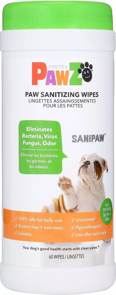 Pawz Sanitizing Dog & Cat Wipes (60ct)