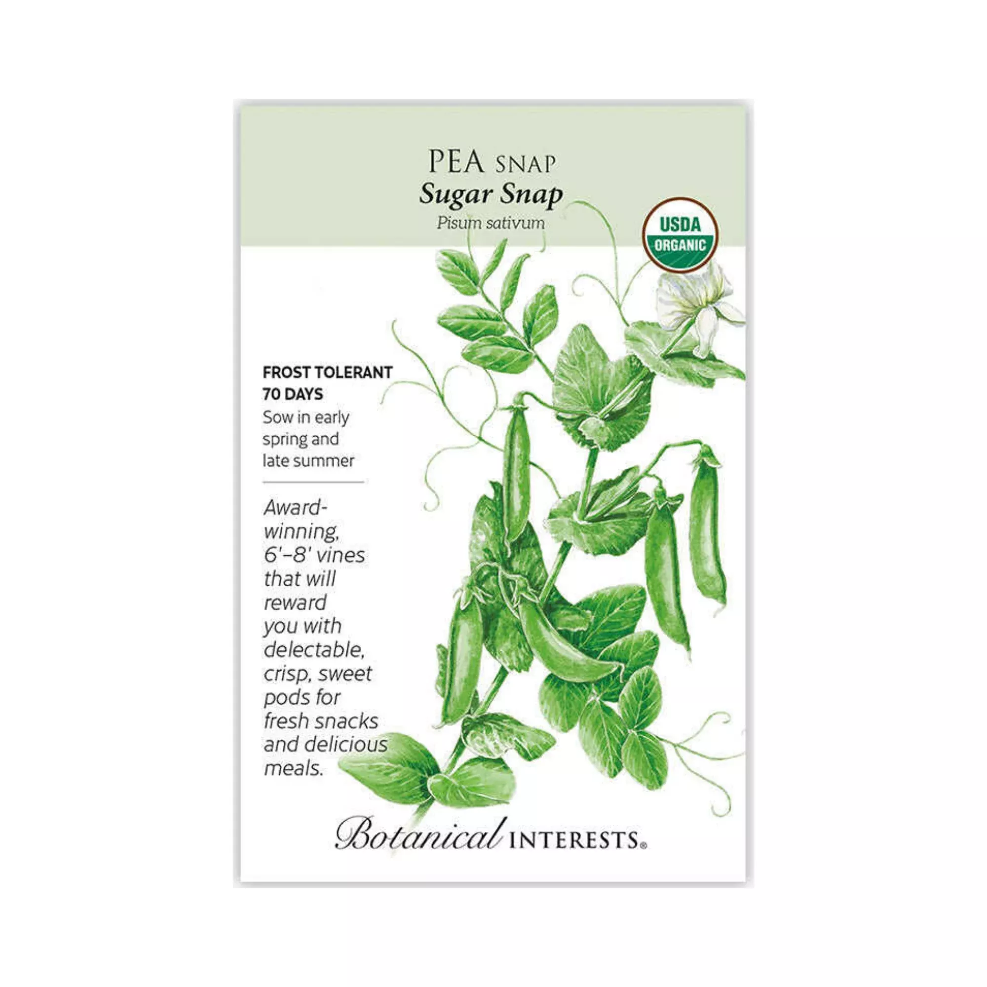 Pea Snap Sugar Snap Organic