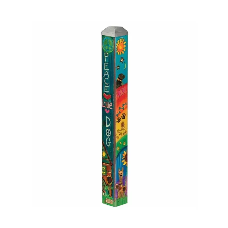 Peace Love Dog 16″ Mini Art Pole