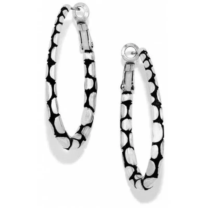 Pebble Oval Hoop Earring