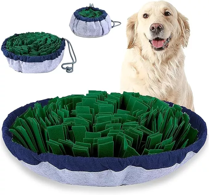 PET ARENA Snuffle Mat for Dogs – Adjustable Interactive Puzzle Toy for Large & Small Breed Slow Feeder for Mental Stimulation & Stress Relief Encourages Natural Foraging Ideal for Indoor & Outdoor Use