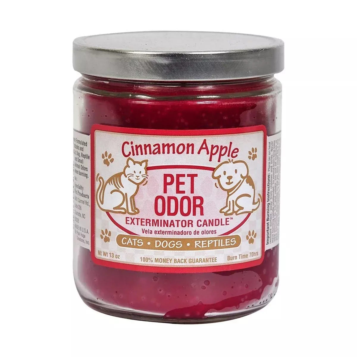 Pet Odor Exterminator Candle Cinnamon Apple 13OZ