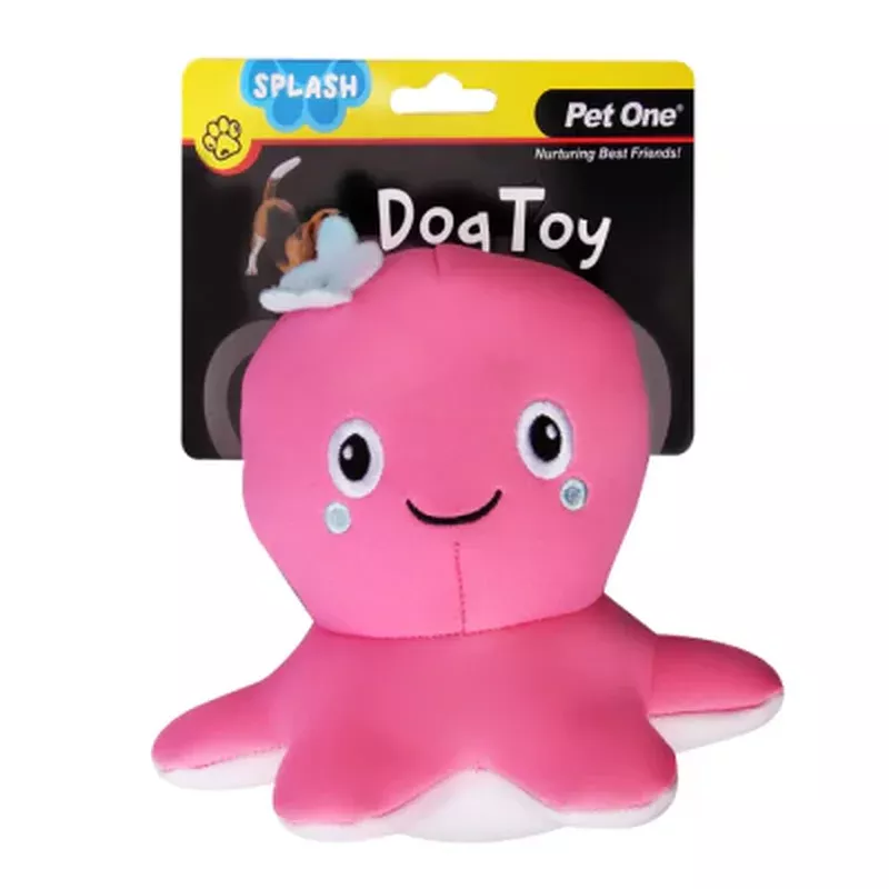Pet One Splash Squeaky Octopus 15.3cm