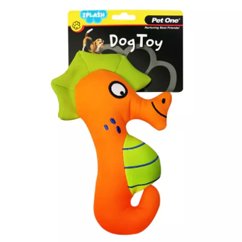 Pet One Splash Squeaky Seahorse 21.6cm