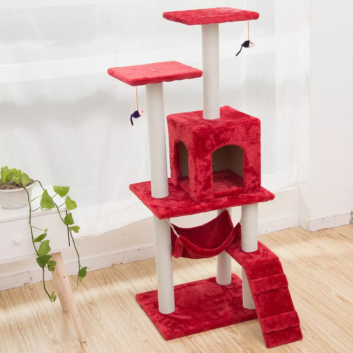 Pet Supplies Cat Toys Climbing Frame – Wine red