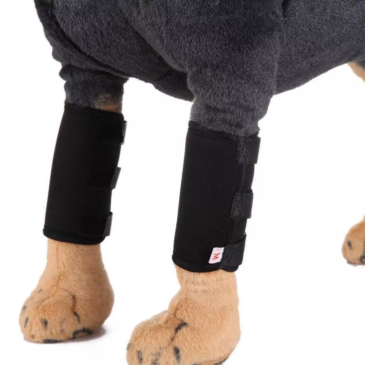 Pet Supplies Dog Leg Bracket Protective Cover – Black toe guard | M