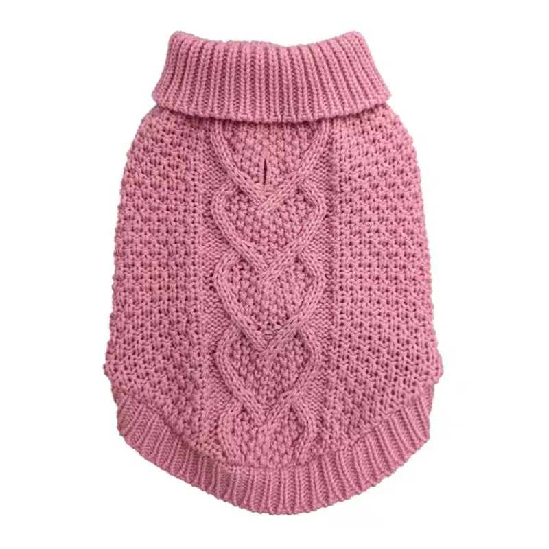 Pet Sweater – Chunky Heart Pink