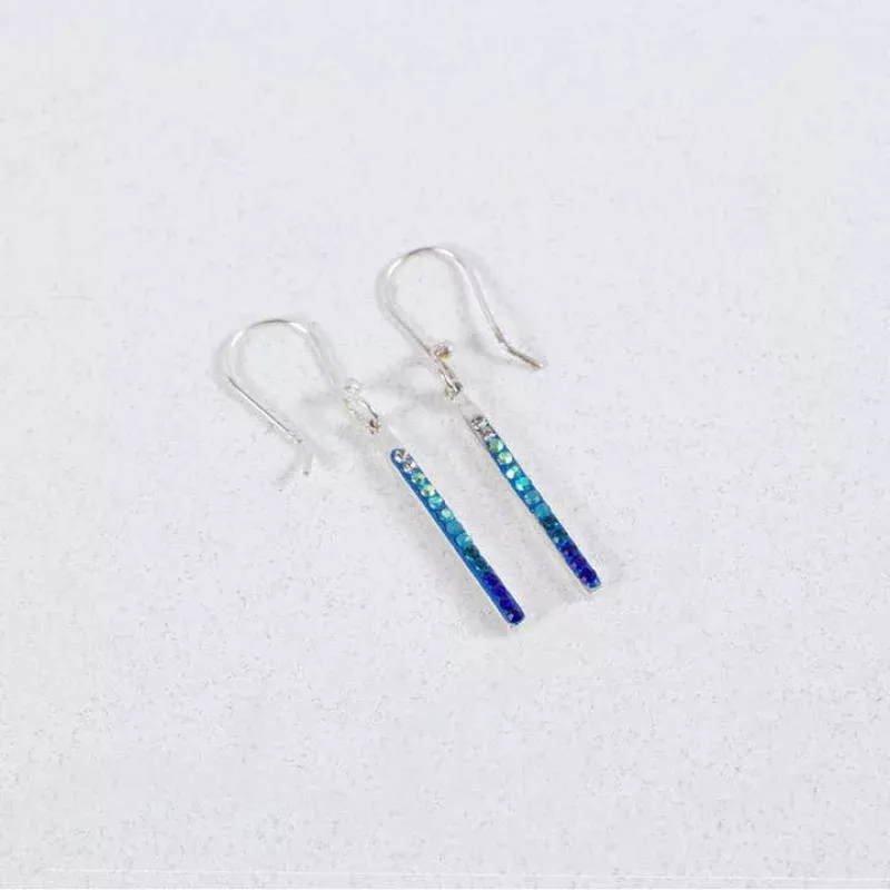 Petite Color Stick Earrings Blue