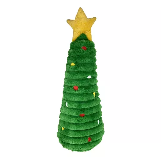 Petlou Classic Christmas Twinkle Tree Plush Dog Toy – 26″