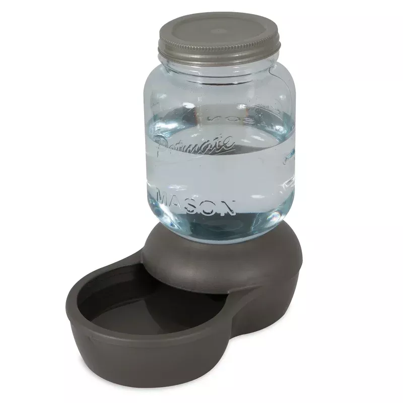 Petmate Mason Jar Gravity Pet Waterer – 1-Gal