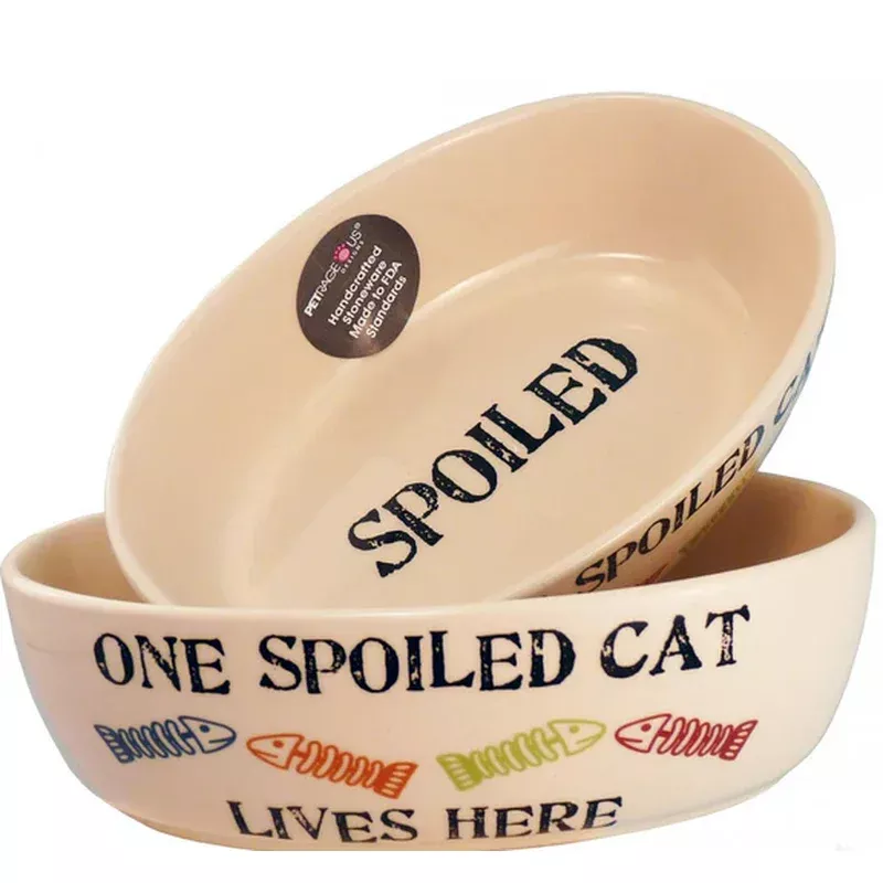 Petrageous One Spoiled Cat 6.5″ Oval Cat, Natural Multi