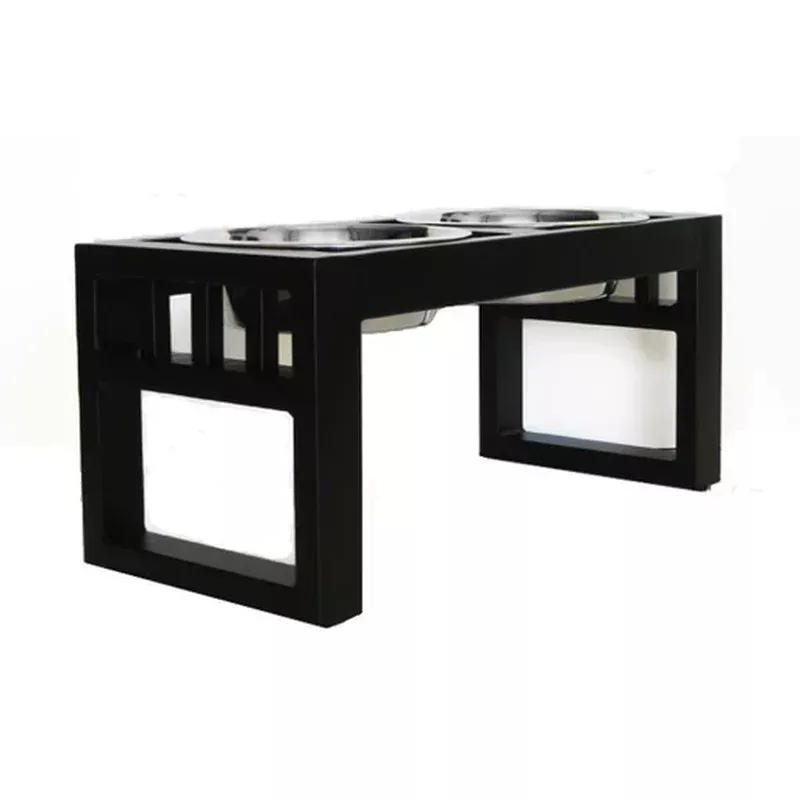 Pets Stop Libro Double Diner Black Large 10″