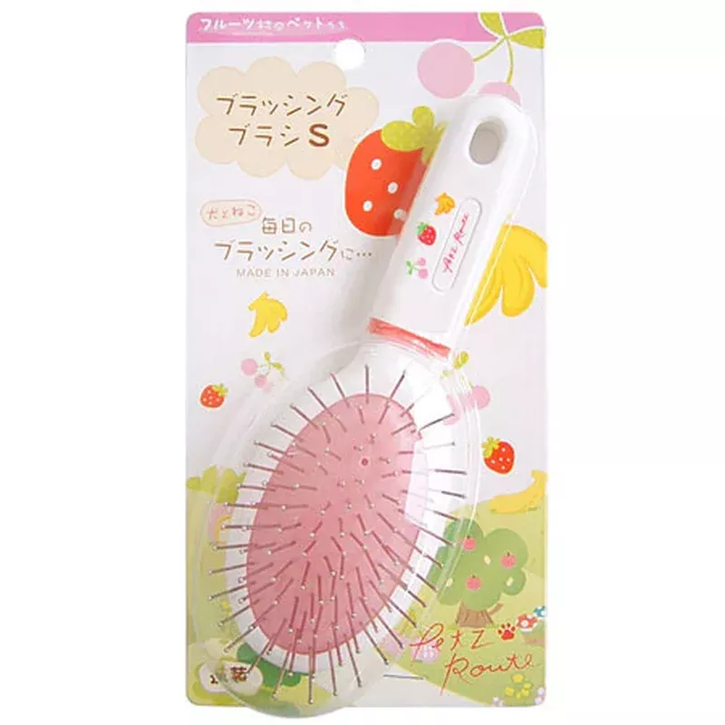 Petz Route Fruit Series Rubber Cushioned Pin Brush Small