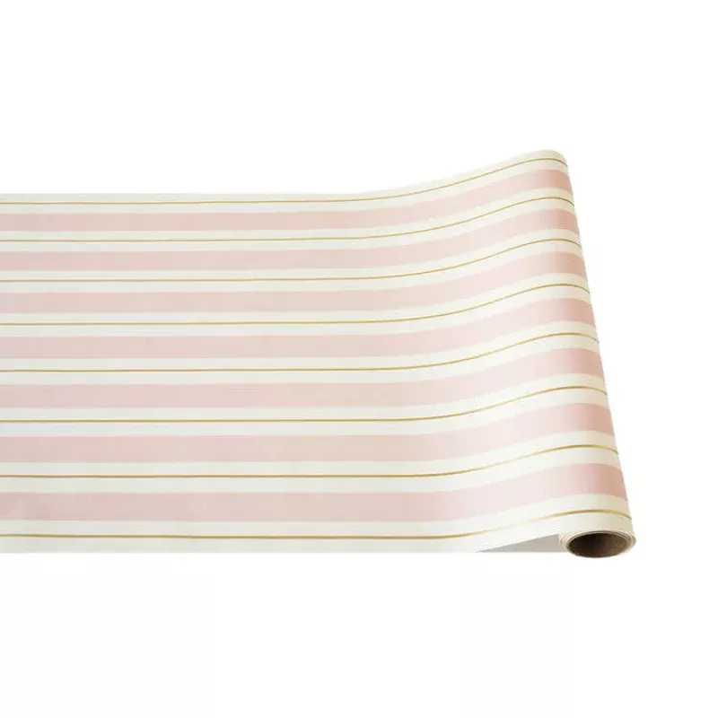 Pink & Gold Awning Stripe Runner