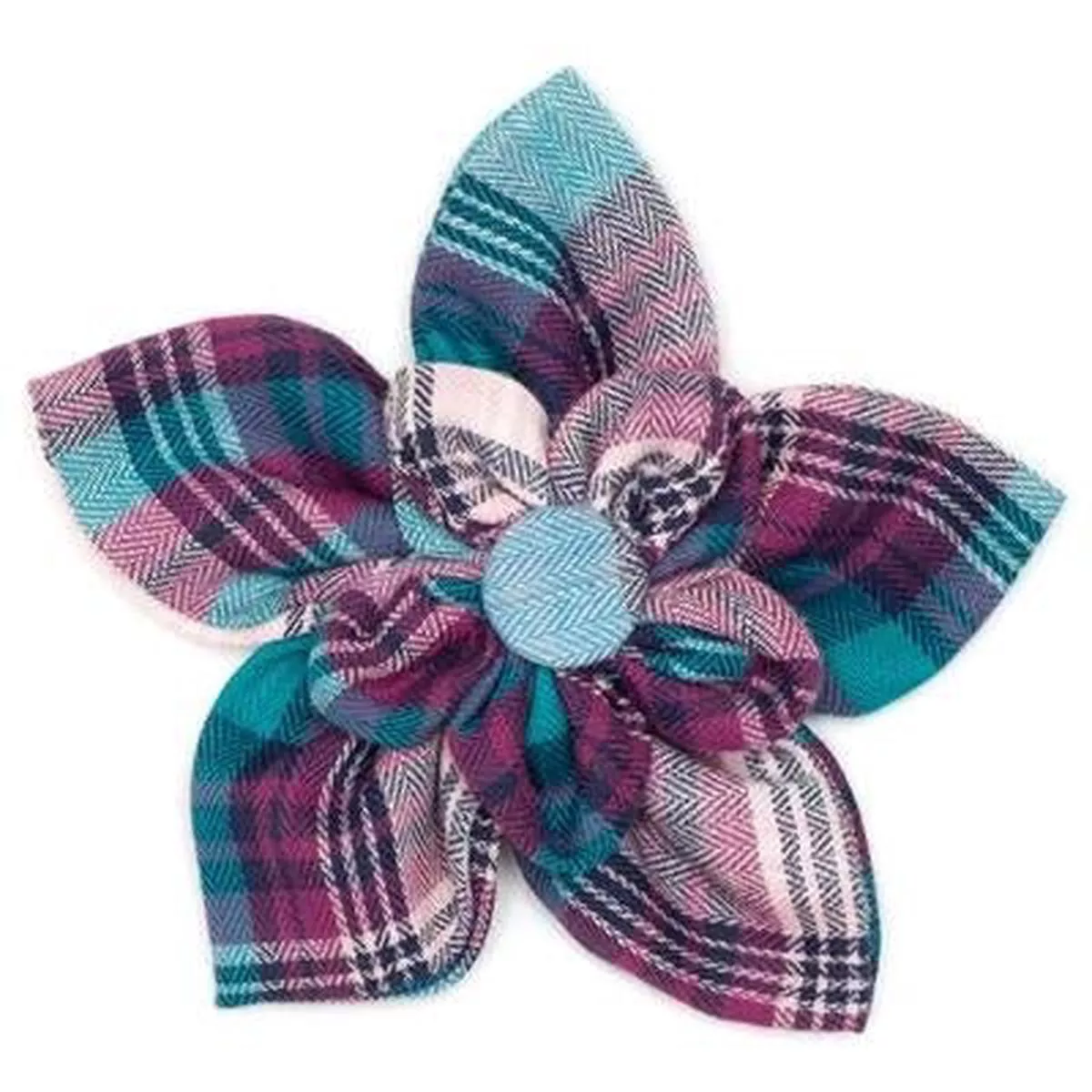 Plaid Flower Slider – Teal And Purple