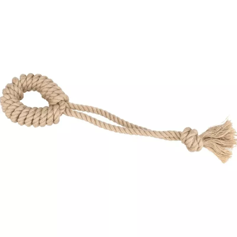 Playing Rope With Ring, Hemp/Cotton, 50cm