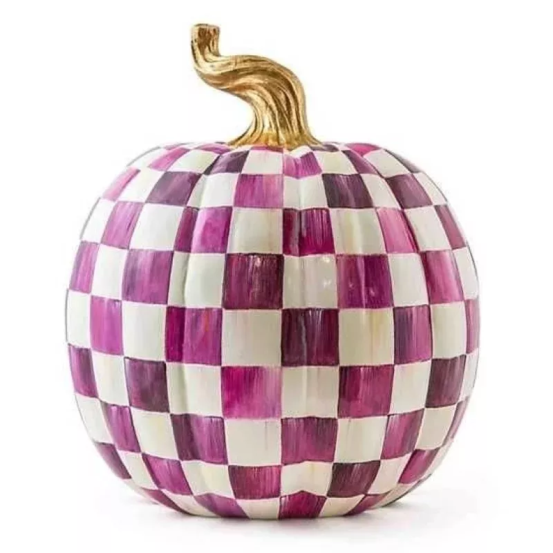 Plum Check Pumpkin – Large