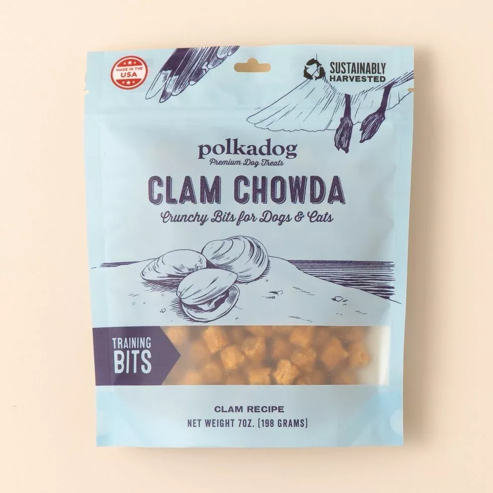 Polkadog Clam Chowda (Bits) 7 oz