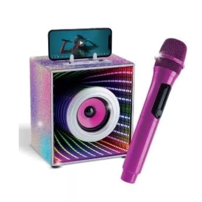 Pop Star Karaoke Infinity Lights Speaker & Mic