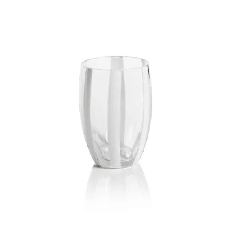 Portofino Stemless Glass With Stripes – Clear
