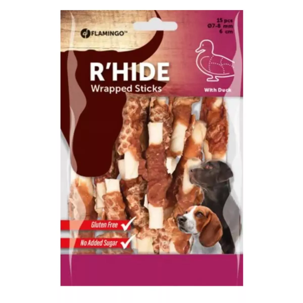R`HIDE STICK WITH DUCK 7/8MM 6CM 15PCS 100G