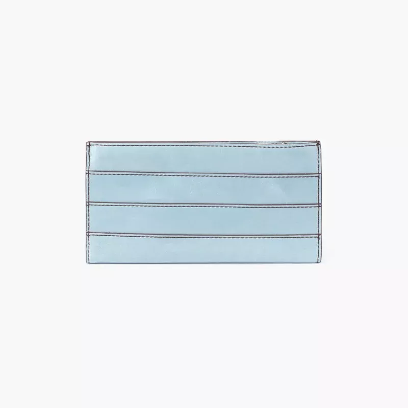 RAIL LEATHER LARGE WALLET WHISPER BLUE
