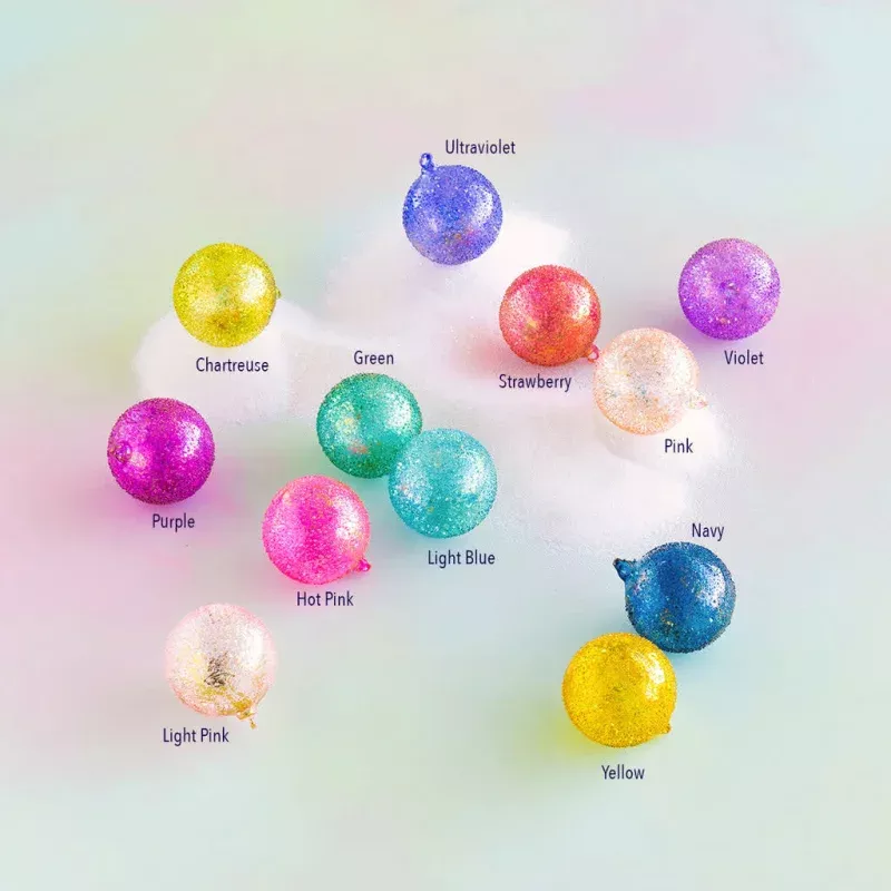 Rainbow Sparkle Ball Ornament – Sold Individually