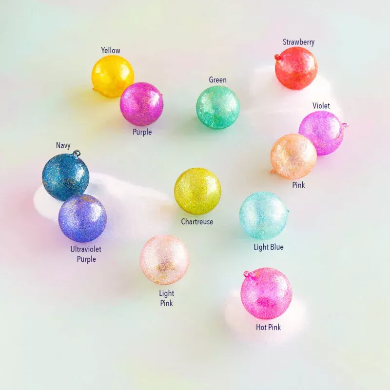 Rainbow Stubble Ball Ornament – Sold Individually