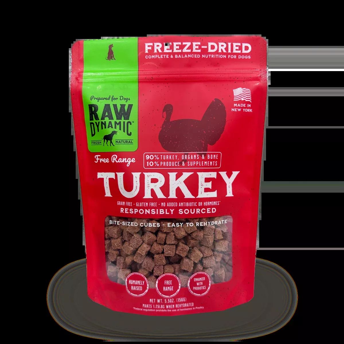 Raw Dynamic Freeze Dried Turkey Formula for Dogs