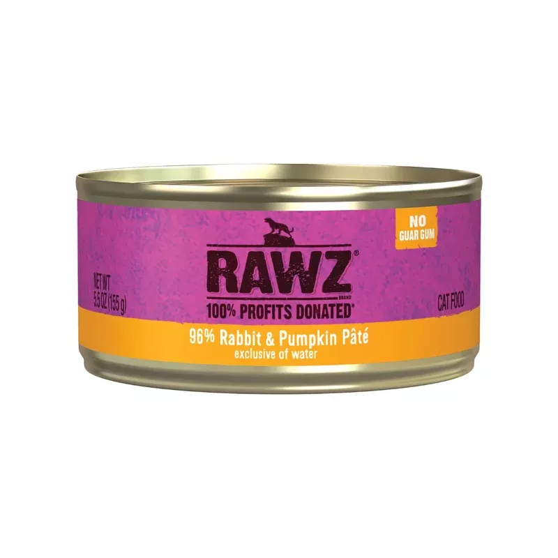 Rawz Cat Cans 96% Rabbit & Pumpkin 5.5oz