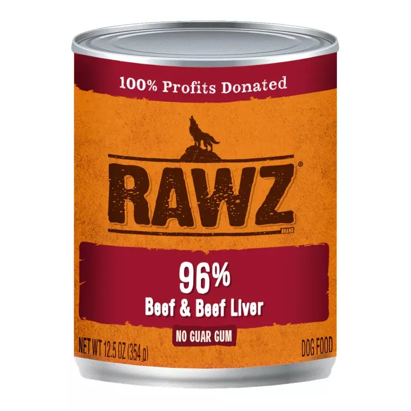 Rawz K9 Cans 96% Beef & Liver 12.5oz
