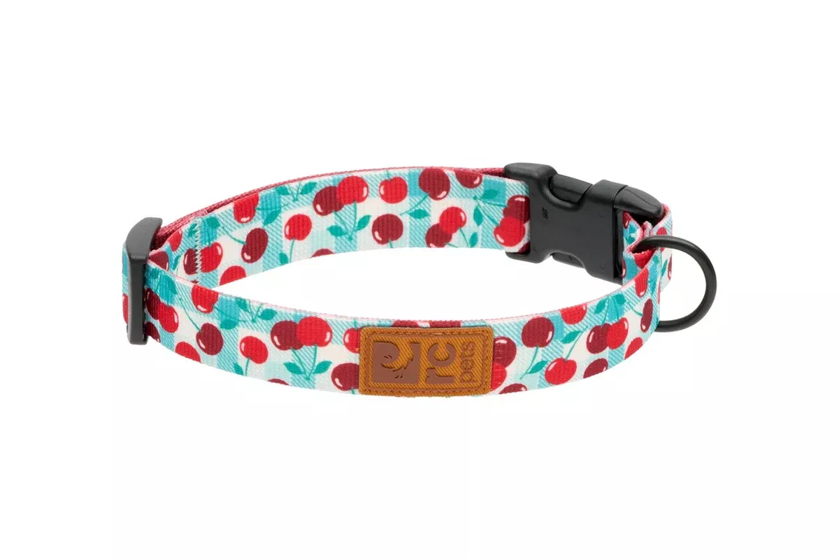 RC Pet Eco Dog Collar – M/L 1″ – Cherry Picnic