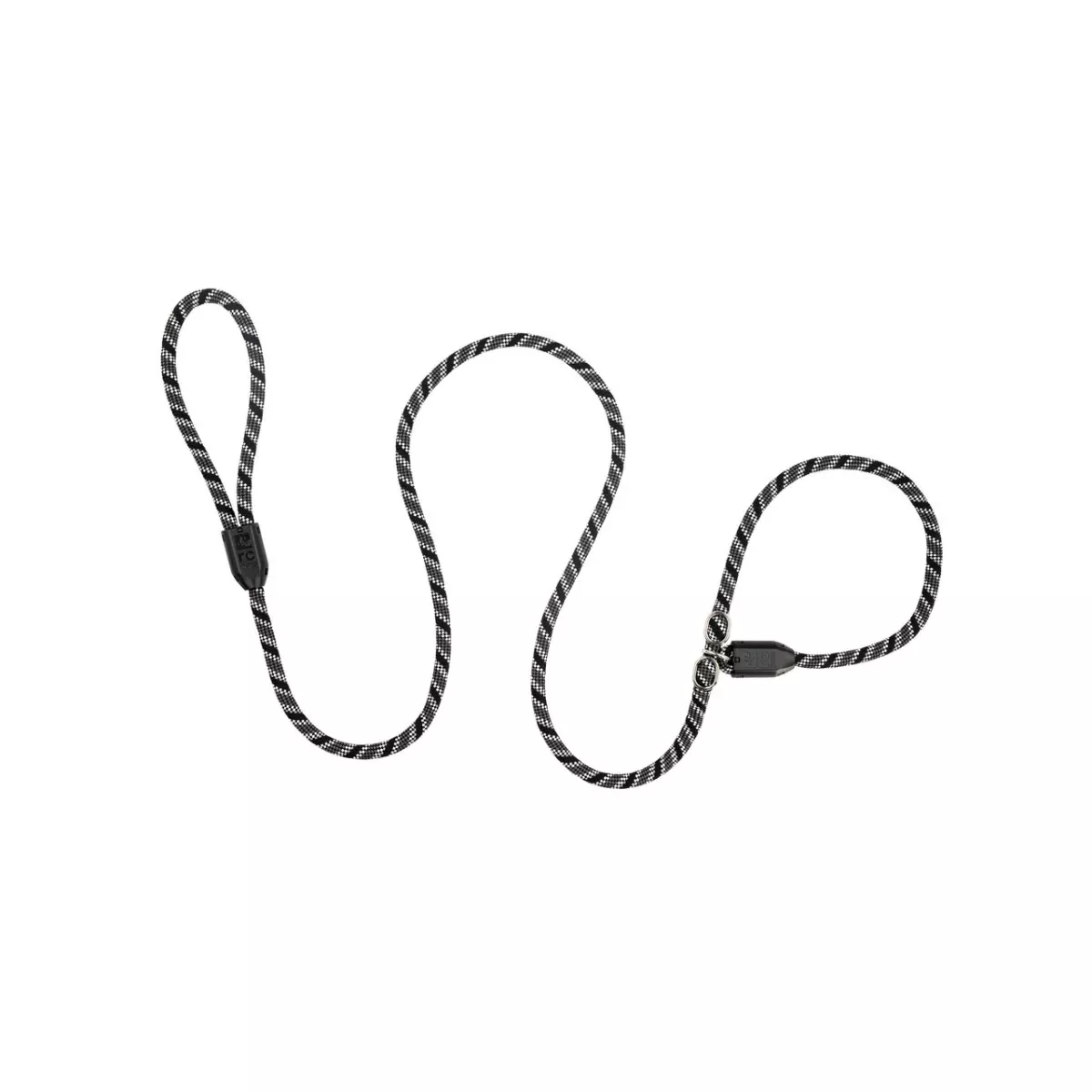 RC PETS Dog Rope Slip Leash, Black, 1/2″x5′