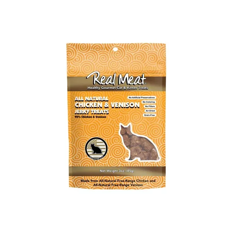 Real Meat Cat Treat Chicken Venison 3oz*