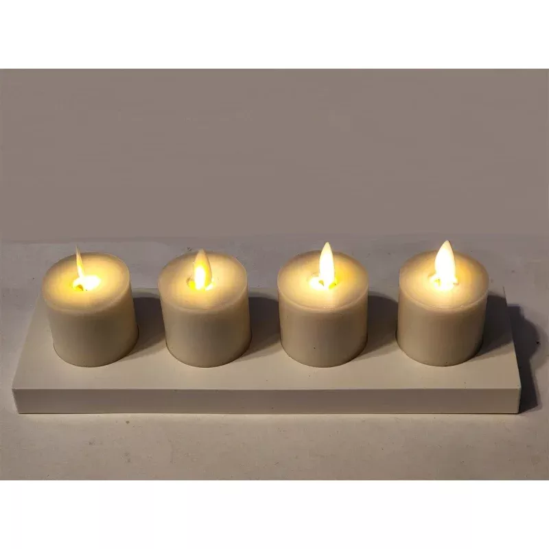 Rechargeable Flameless Led Tealights With Charging Base