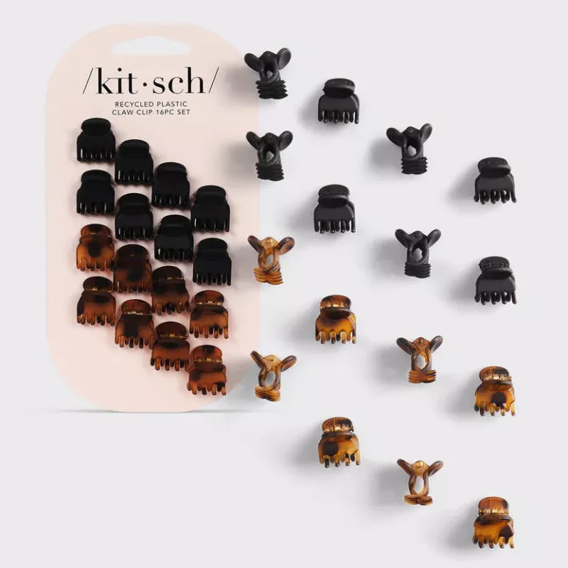 Recycled Plastic Mini Classic Claw Clips -Set of 16