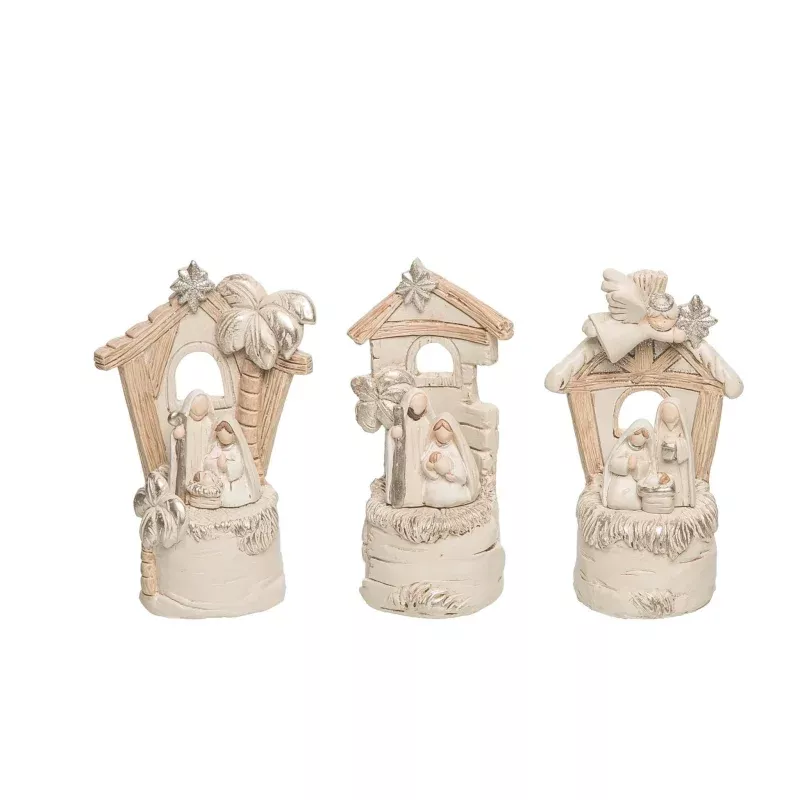 Res Elegant Nativity Decor|Angel&Small Window&Coconut Tree