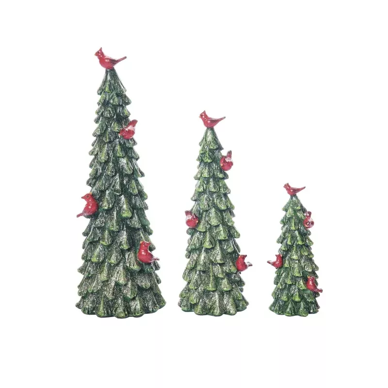 Res Glitter Cardinal Tree Decor