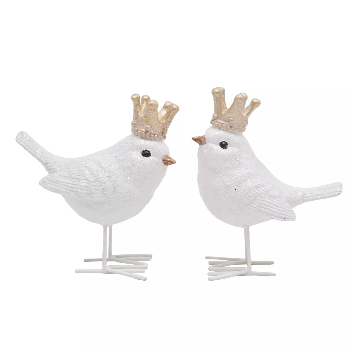 Res White Birds Gold Crown 2 Asst