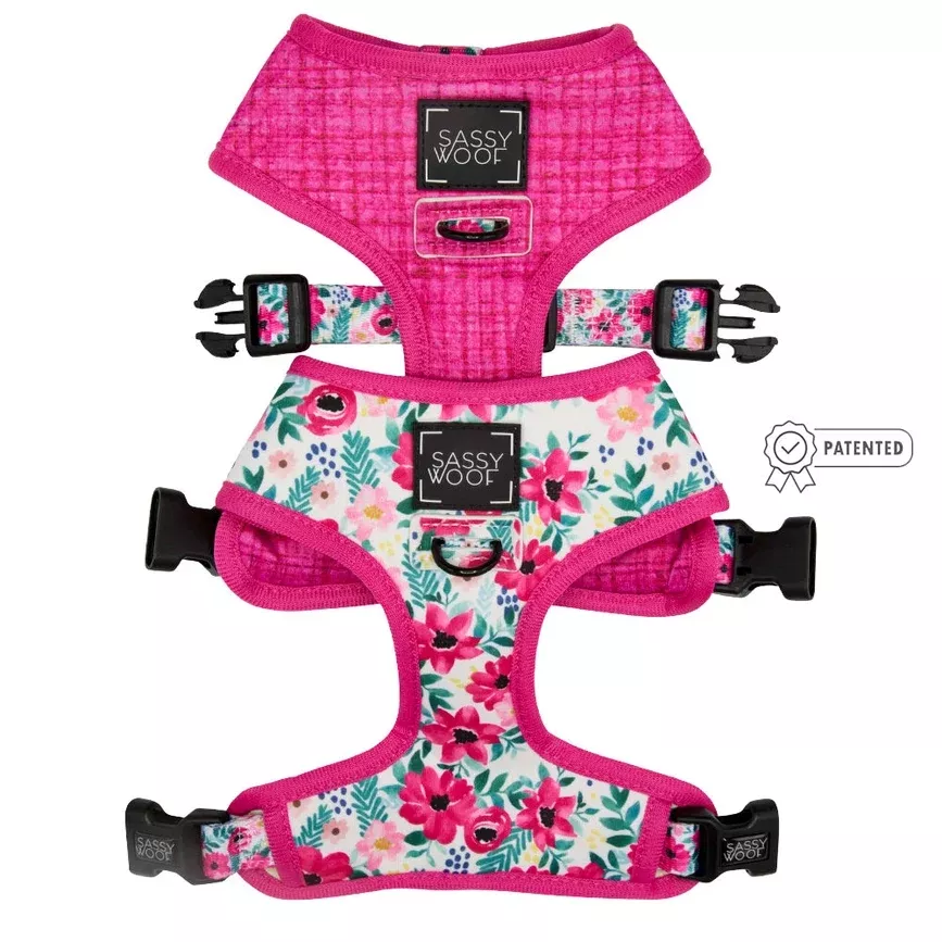 Reversible Dog Harness – Floral Frenzy