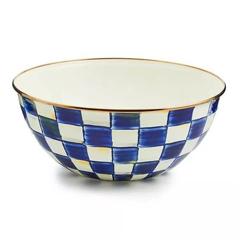 Royal Check Enamel Everyday Bowl – Large