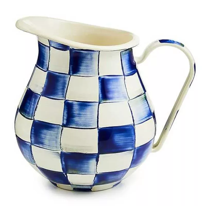 Royal Check Enamel Pitcher
