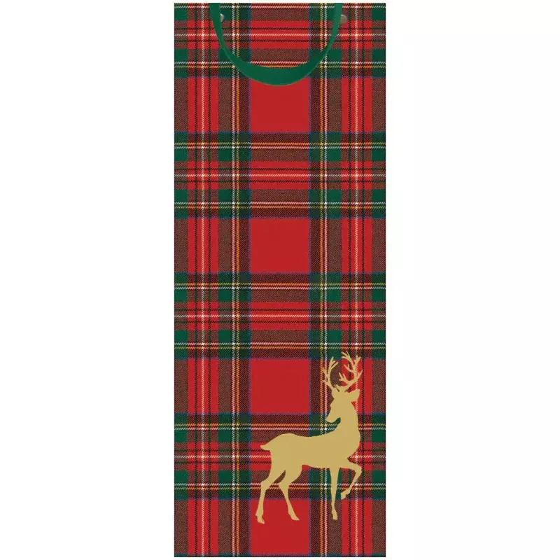 Royal Plaid Reindeer Gift Bags