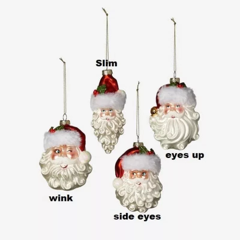 Santa Head Ornament|Side Eyes&Slim