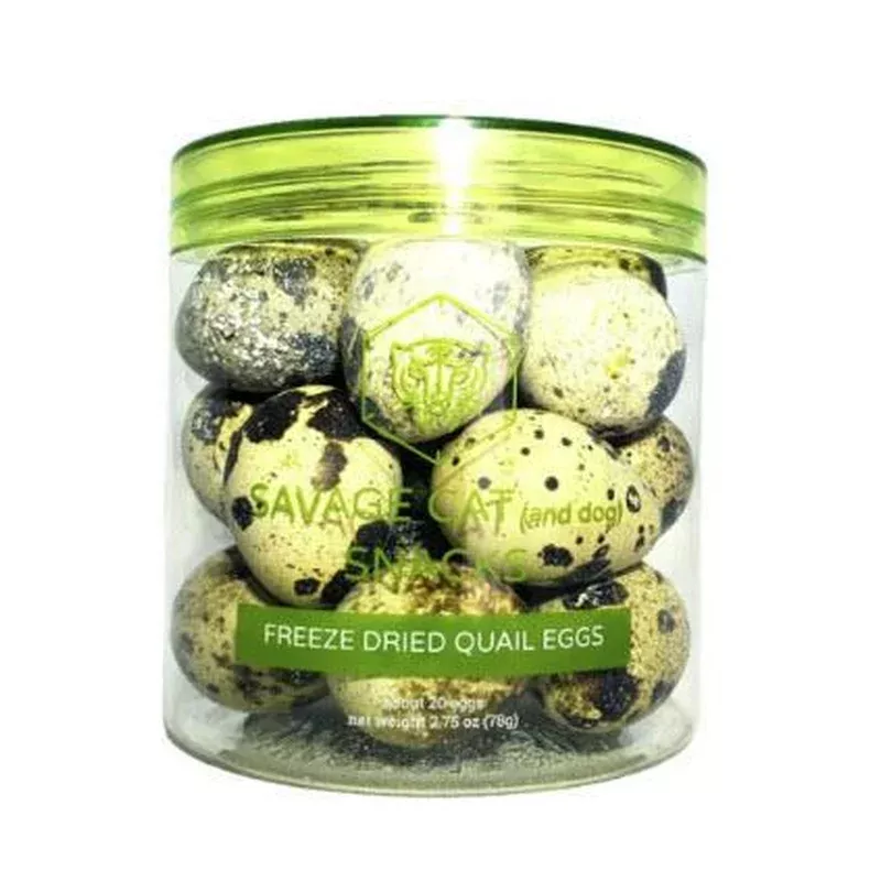Savage Cat Treat FD Quail Eggs 2.75 oz Jar