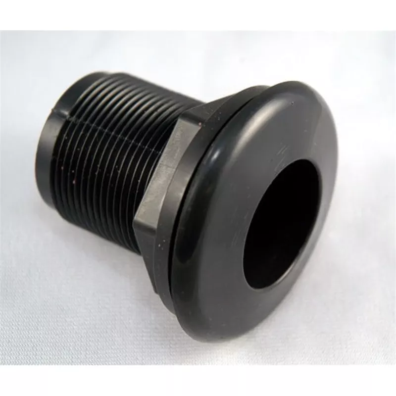 Schedule 40 Bulkhead 3/4″ SxS Black (Hole size 1.5″)