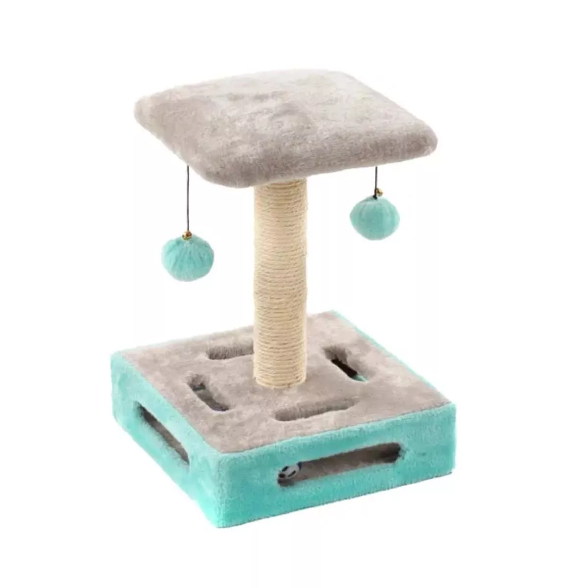 SCRATCHING TREE CYA 1 TURQUOISE/GREY 28x28x39CM