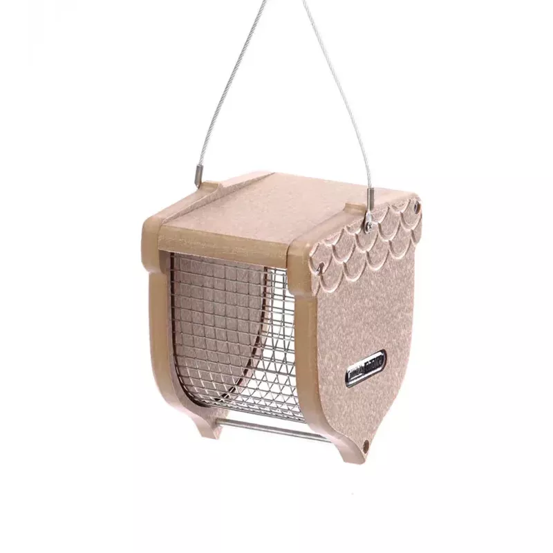 SHELLED PEANUT BIRD FEEDER IN TAUPE RECYCLED