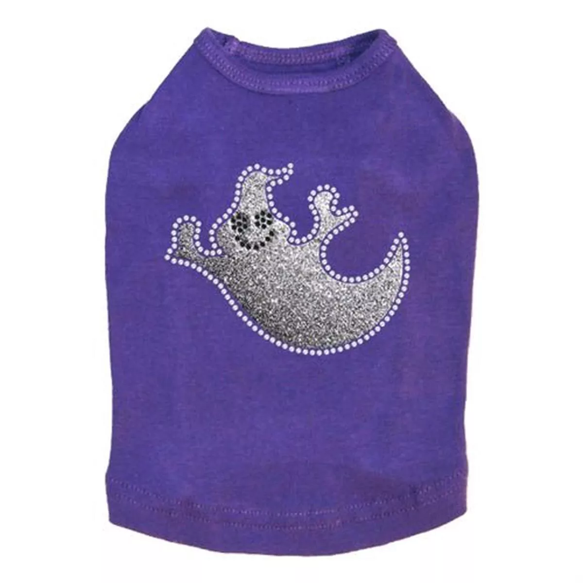 Silver Glitter Ghost Rhinestones Tank Top – Many Colors
