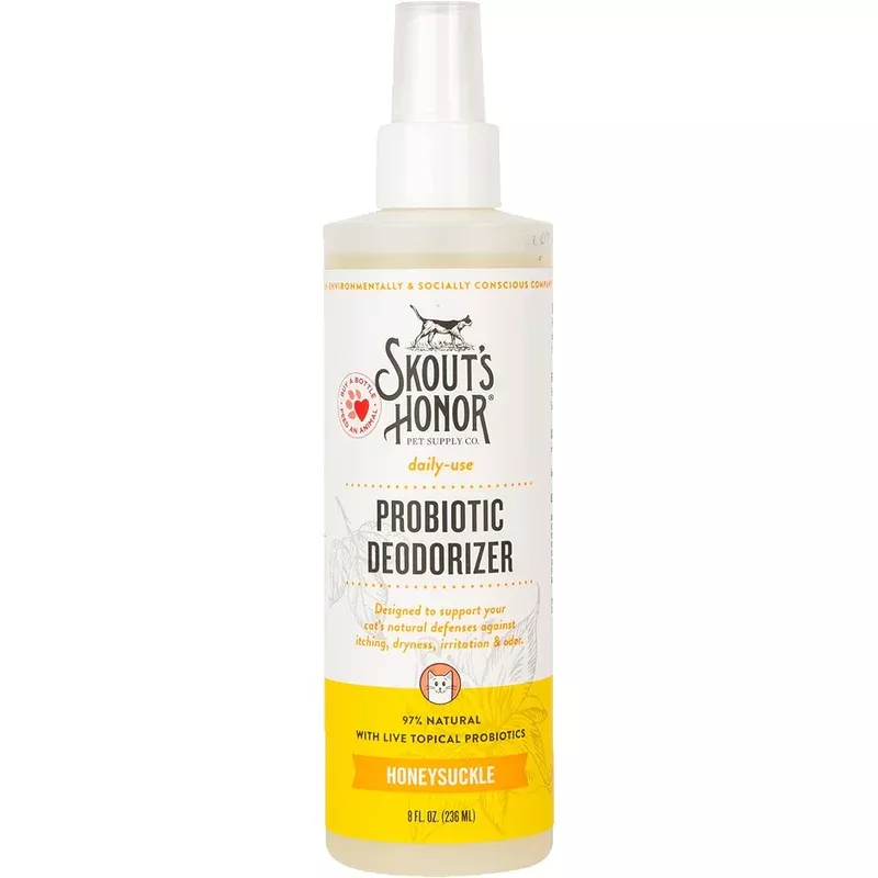 Skout’s Honor Cat Probiotic Daily Use Honeysuckle Deodorizer 8 oz